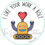 Teaching Stickers- Punny Robot Digital Stickers
