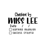 Personalised Teaching Stamp - Learning Intentions and Success Criteria