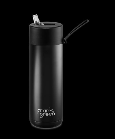 Frank Green- Ceramic Reusable Bottle Regular 20 oz- Midnight Black
